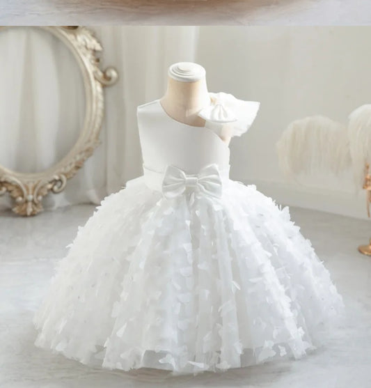 White Butterfly Dress (6M-6Yrs)