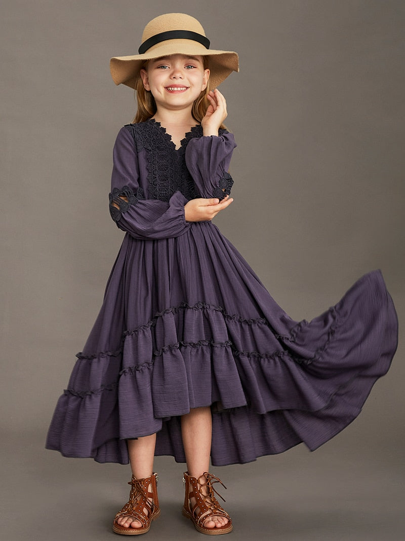 Retro Lace Boho Dress (3-12 Yrs)