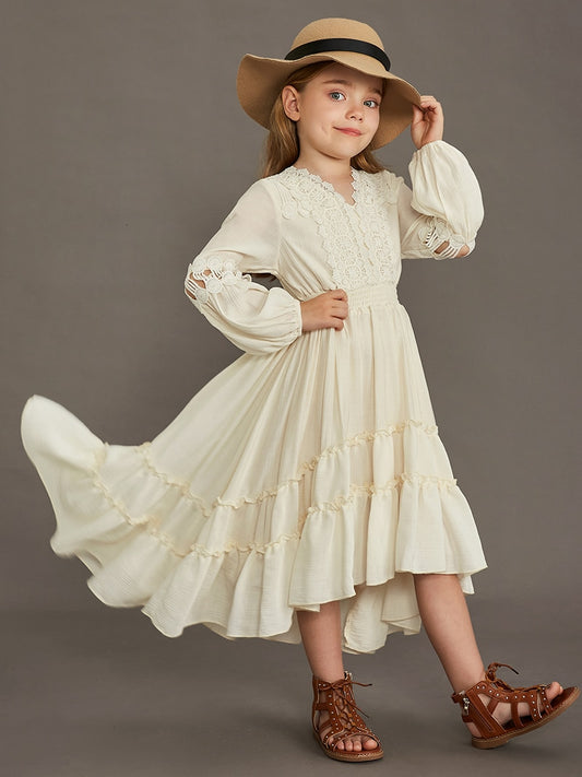 Retro Lace Boho Dress (3-12 Yrs)
