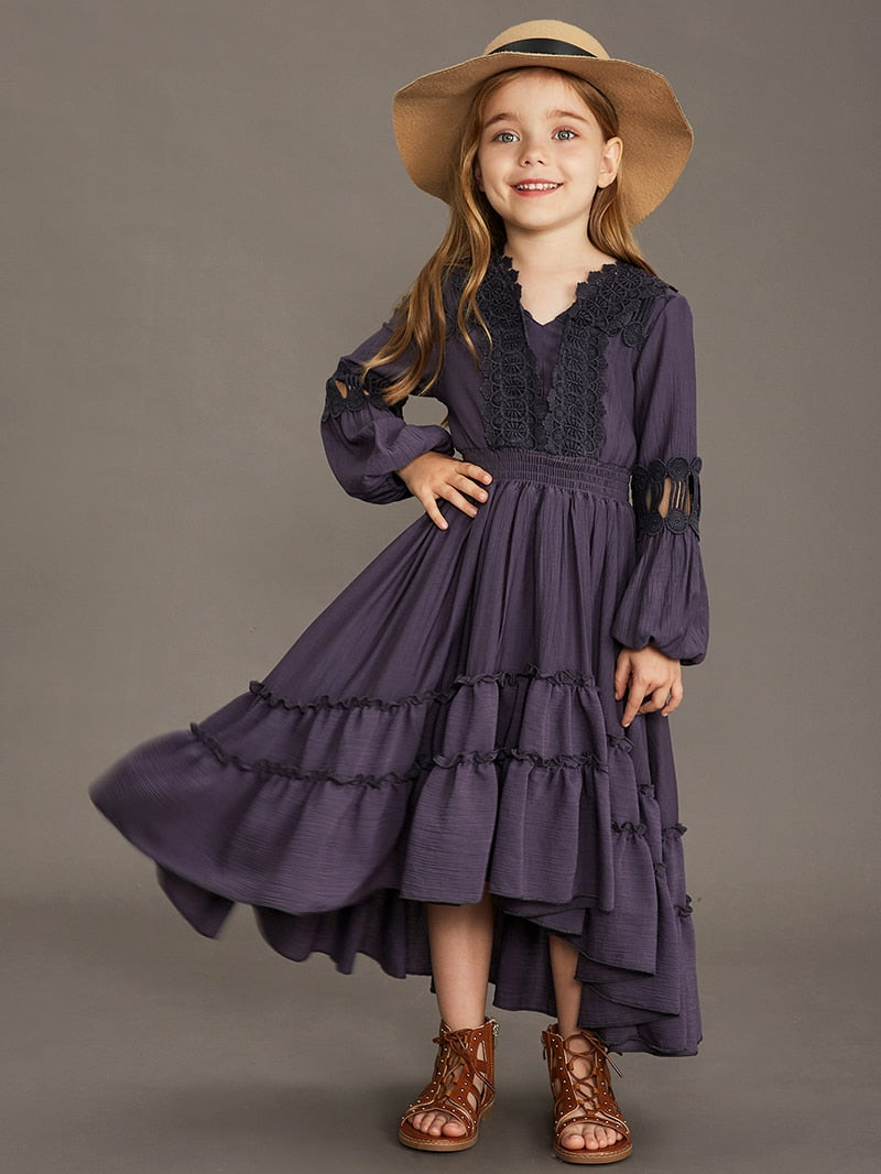 Retro Lace Boho Dress (3-12 Yrs)