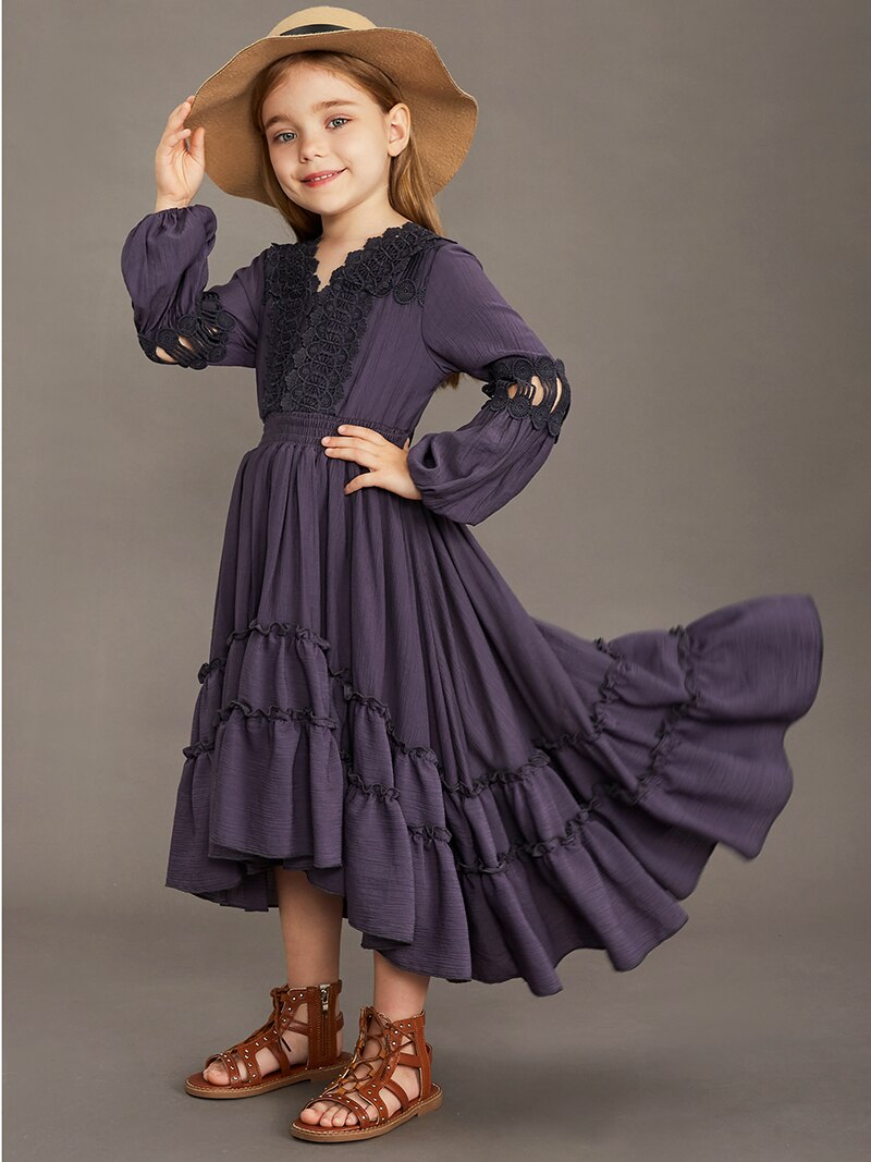 Retro Lace Boho Dress (3-12 Yrs)