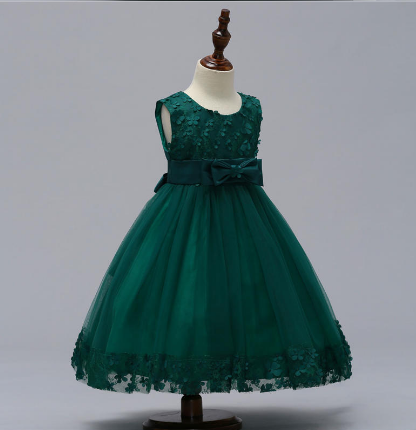 Green Tulle Party Dress (1-8 Yrs)