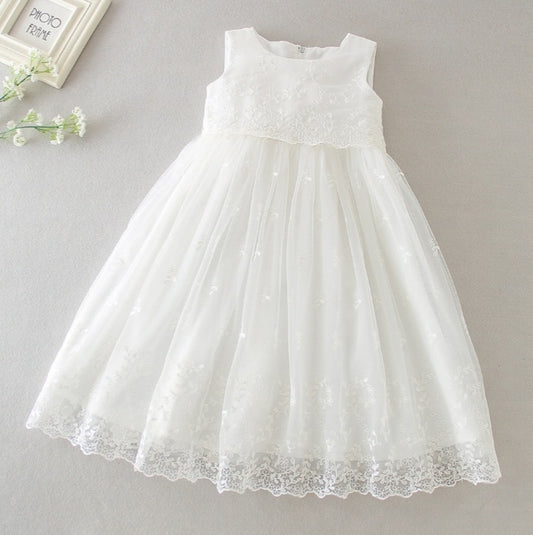 Christening Gown, Lace Cloak & Hat (3M-24M)