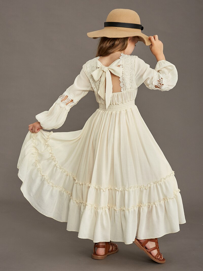 Retro Lace Boho Dress (3-12 Yrs)