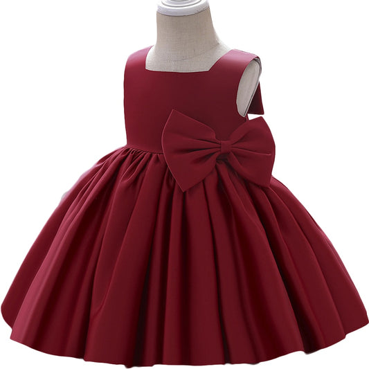 Wine Red Ball Gown Party Dress (6M-2Yrs)