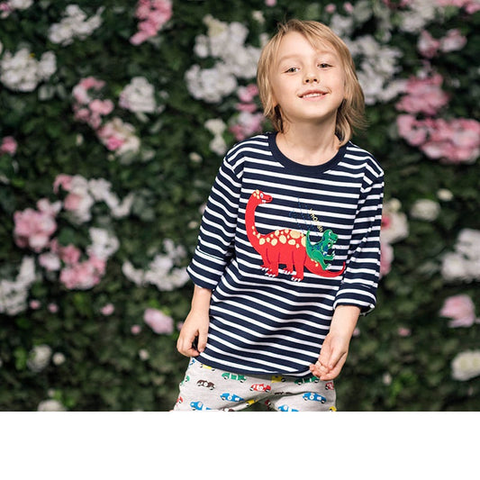 Boys Dinosaur Applique T-Shirt, Size 18M-6Yrs