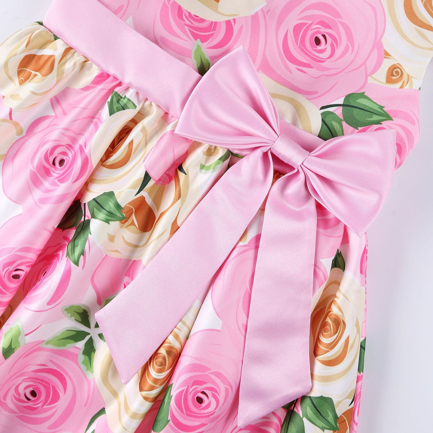 Pink Rose Dress, Size 2-8 Yrs