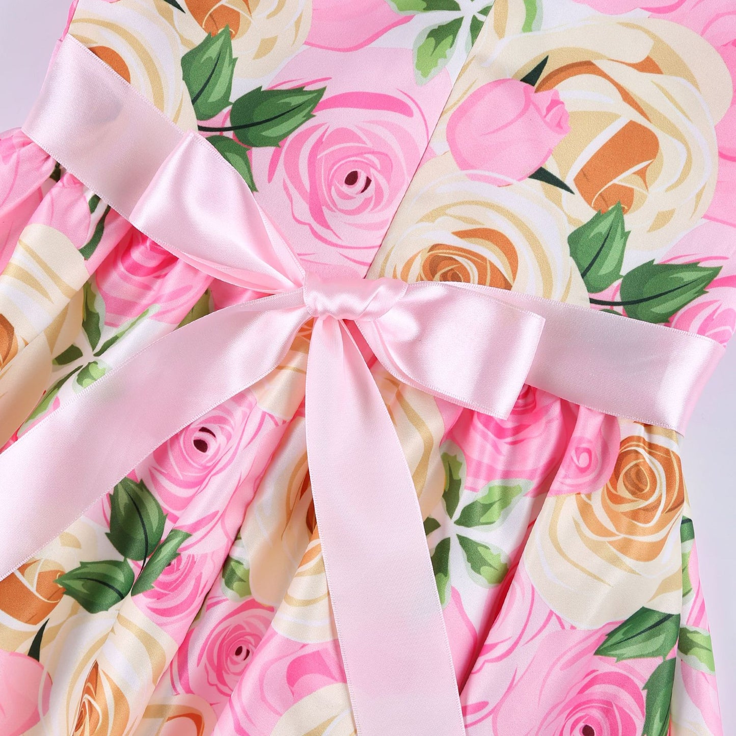 Pink Rose Dress, Size 2-8 Yrs