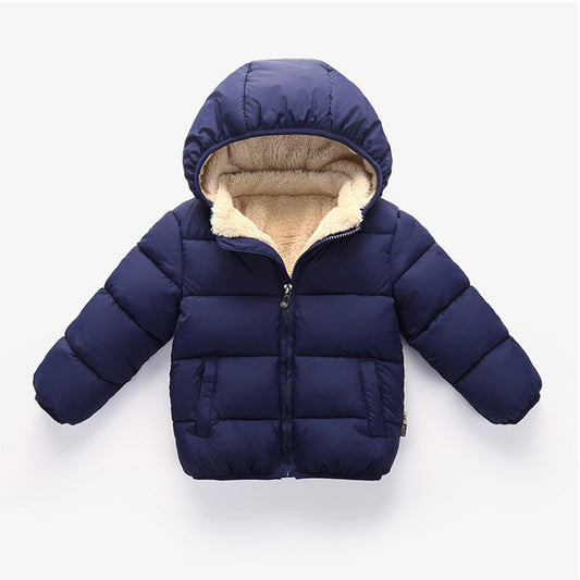 Navy Blue Padded Coat, Size 1-5 Yrs