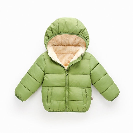 Green Padded Coat, Size 1-5 Yrs