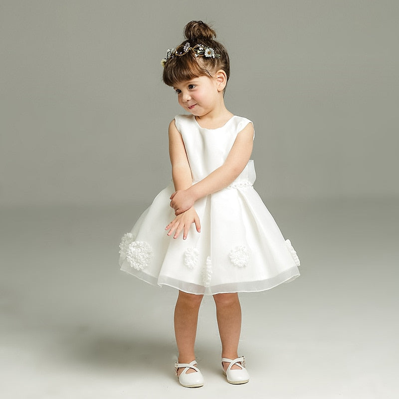 Ivory White Christening Ball Gown (3M-8Yrs)