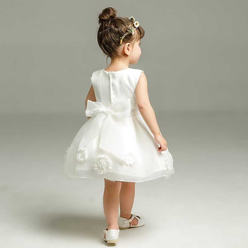 Ivory White Christening Ball Gown (3M-8Yrs)