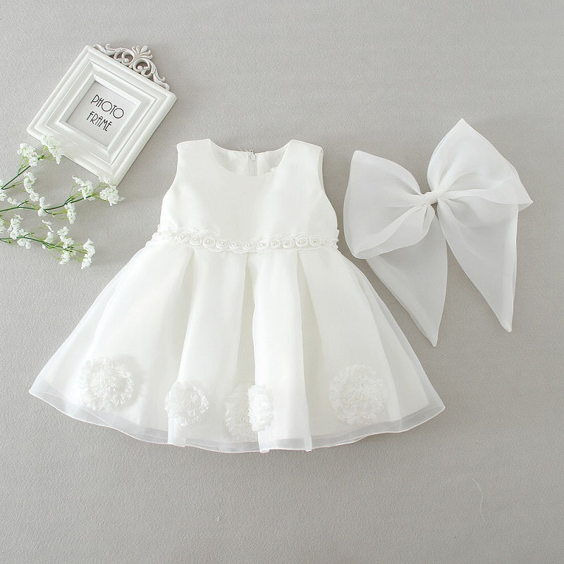 Ivory White Christening Ball Gown (3M-8Yrs)