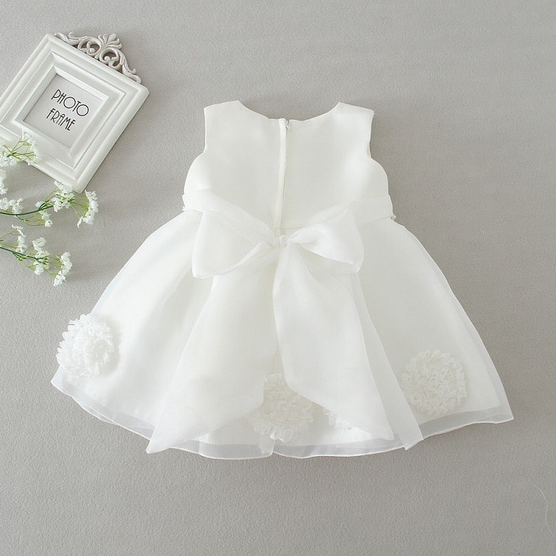 Ivory White Christening Ball Gown (3M-8Yrs)