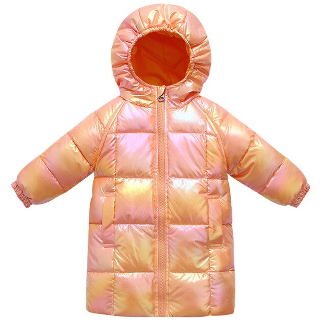 Orange Long Padded Coat/Size 3-10Yrs