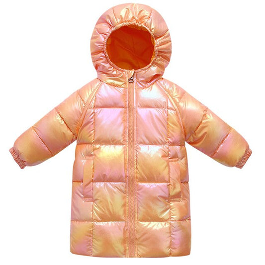 Orange Long Padded Coat/Size 3-10Yrs
