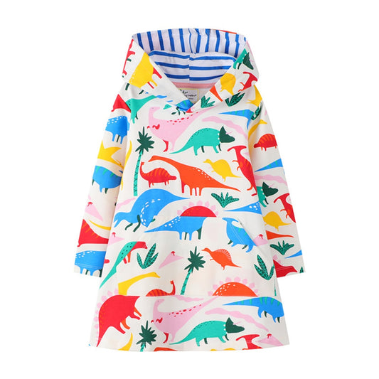 Dinosaur Hooded Dress (2-7 Yrs)