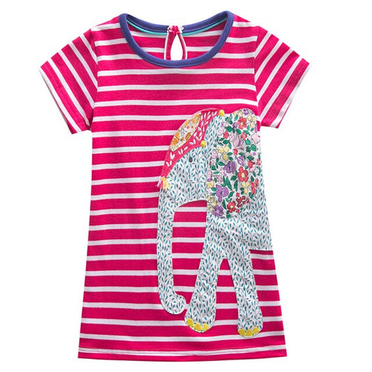 Elephant Cotton Dress (2-7Yrs)