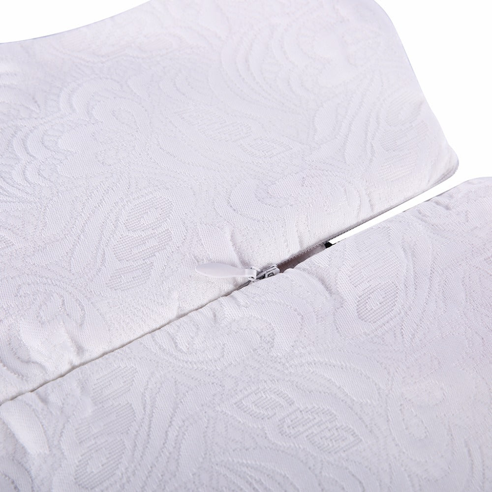 Rose Print Dress, White, Size 2-8 Yrs