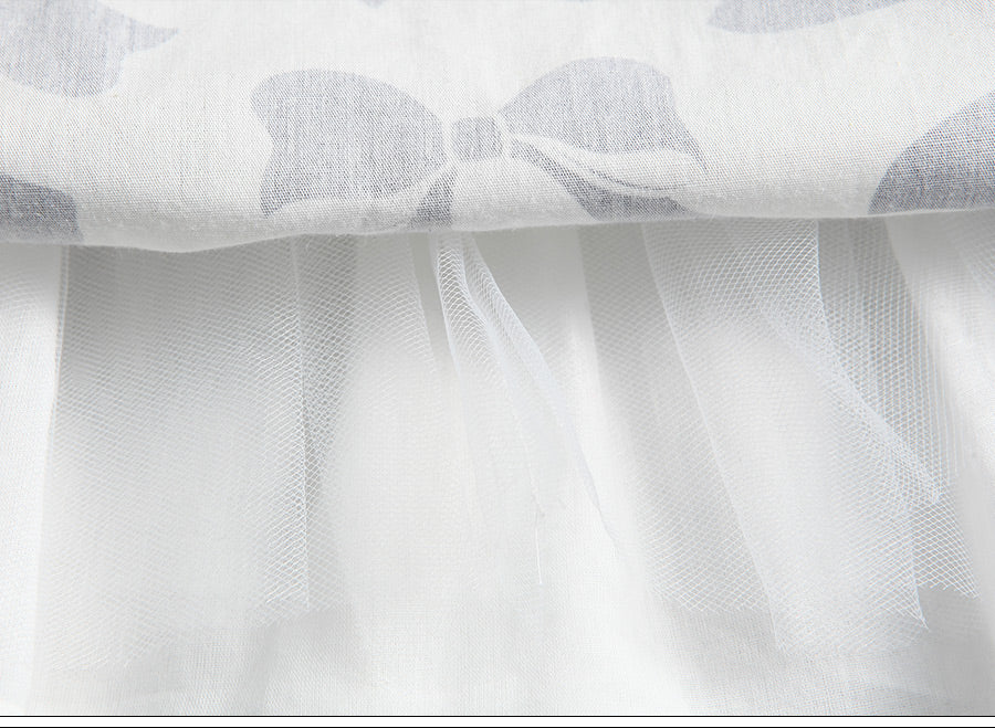 Girls Bow & Stripe Summer Dress, Size 2-12 Yrs