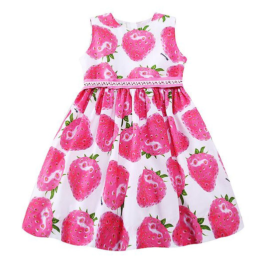 Girls Strawberry Print Dress, Size