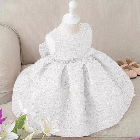 White Lace Dress, Size 18M-5Yrs