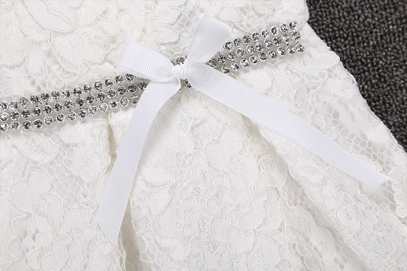 White Lace Dress, Size 18M-5Yrs