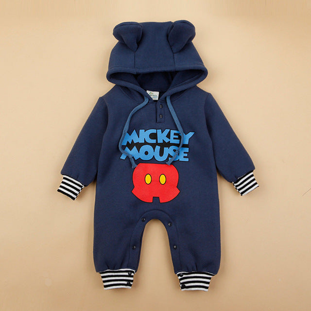 Baby Fleece Cotton Rompersuit, Size 6-24M