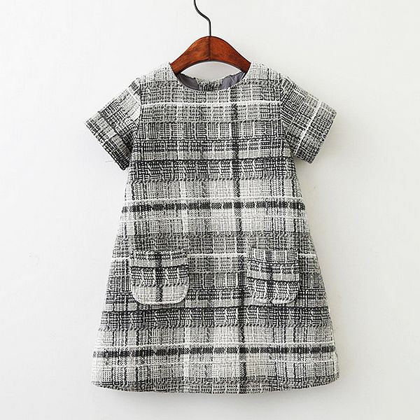 Girls A-Line Wool Dress with Pockets Size 18m-8yrs