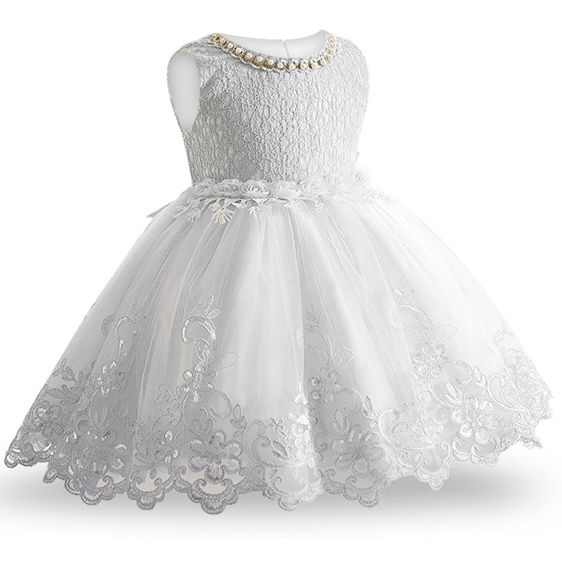 White Lace & Tulle Dress (6M-24M)