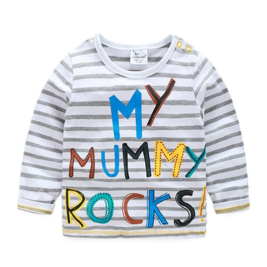My Mummy Rocks Stripe Top, Size 18M-6 Yrs