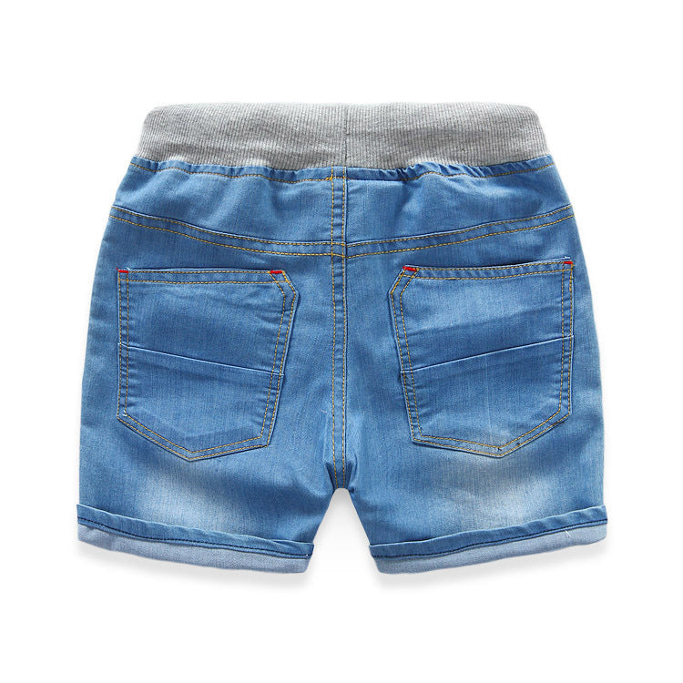 Boys Drawstring Denim Shorts, Size 2-10 Yrs