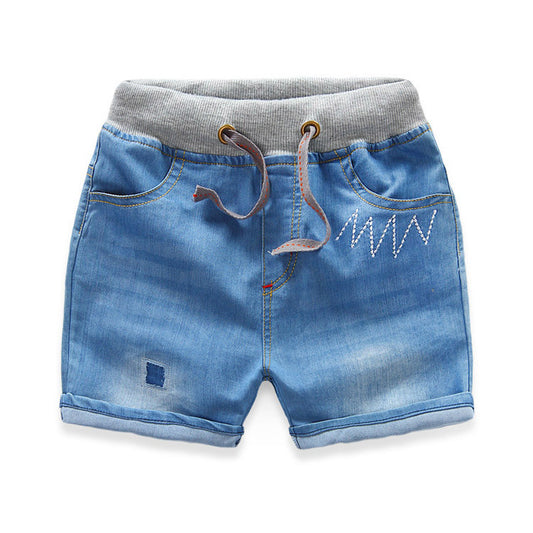 Boys Drawstring Denim Shorts, Size 2-10 Yrs