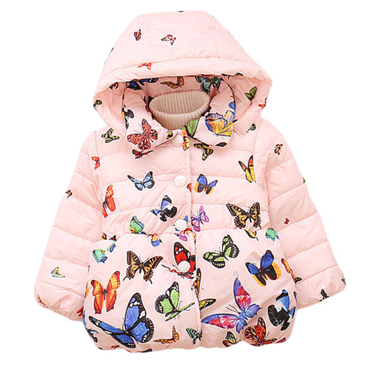 Girls Butterfly Coat Size 9M-4Yrs