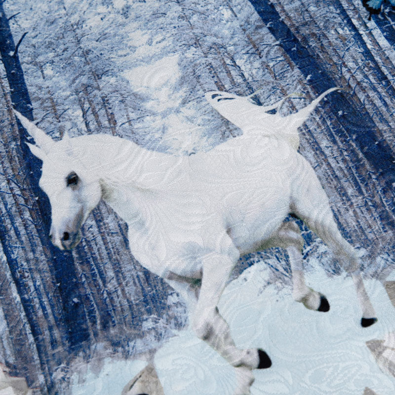 Girls Unicorn Print Dress, Size 2-14 Yrs