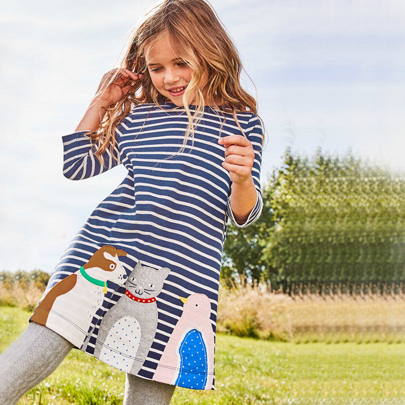 Girls Animal Print Dress, Size 18M-6Yrs