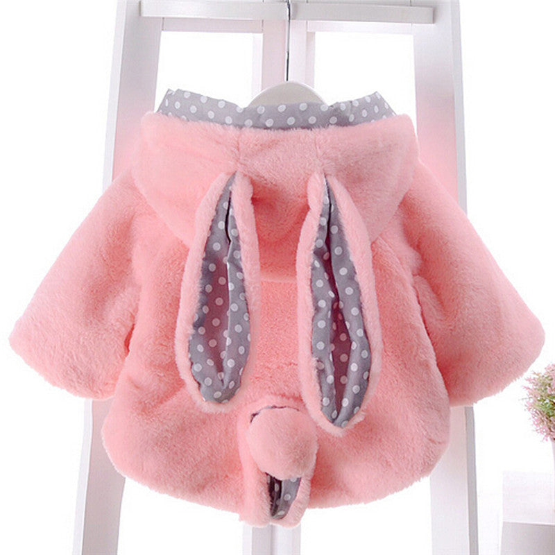 Girls Faux Fur Jacket, Pink, White, Purple, Size 3M-3Yrs