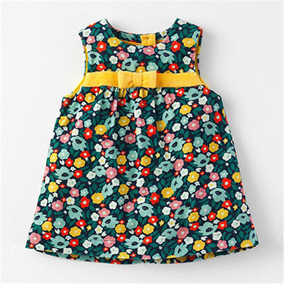 Cotton Floral Dress, Size 18M-6Yrs