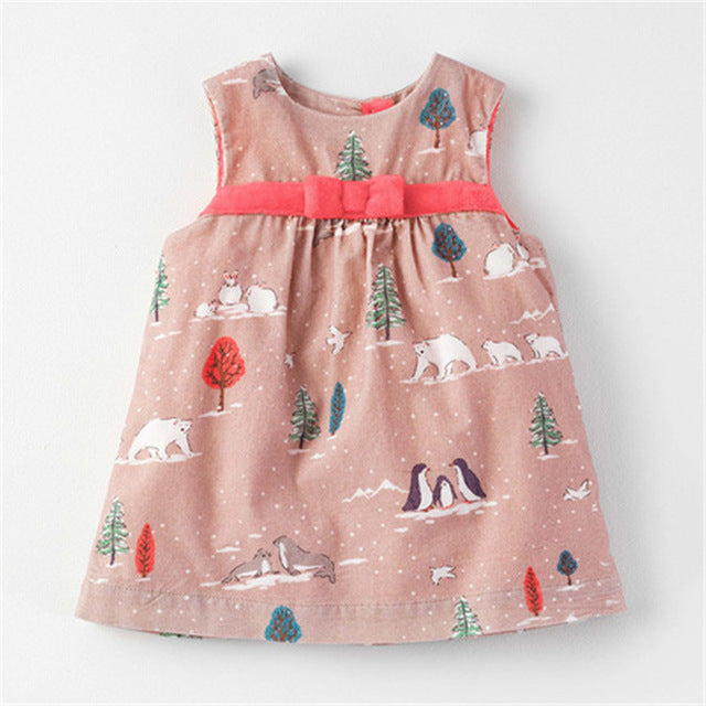 Cotton Floral Dress, Size 18M-6Yrs