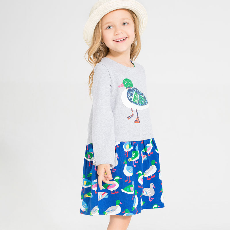 Girls Cotton Jersey Dress, Size 2-12 Yrs