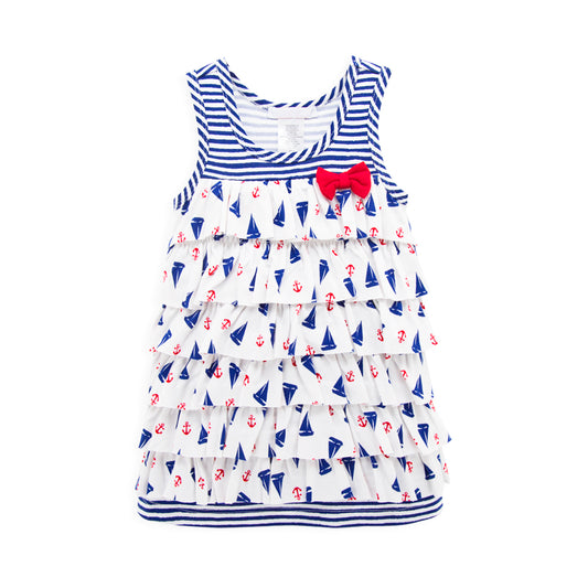 Tiered Sailor Dress, Size 3-24M