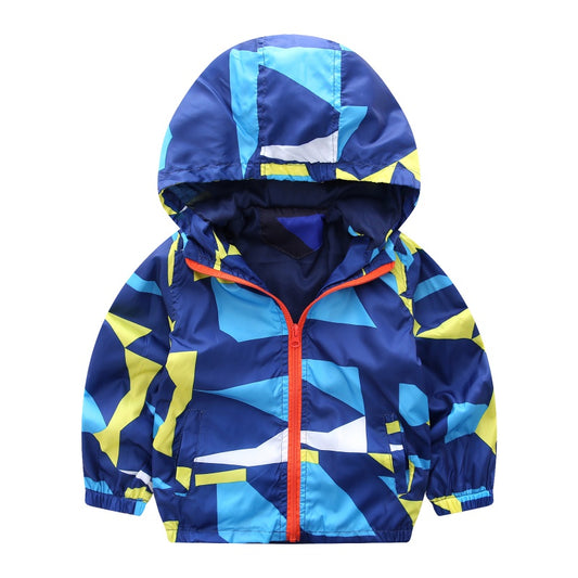Boys Camouflage Windbreaker Anorak, Size 1-6 Yrs