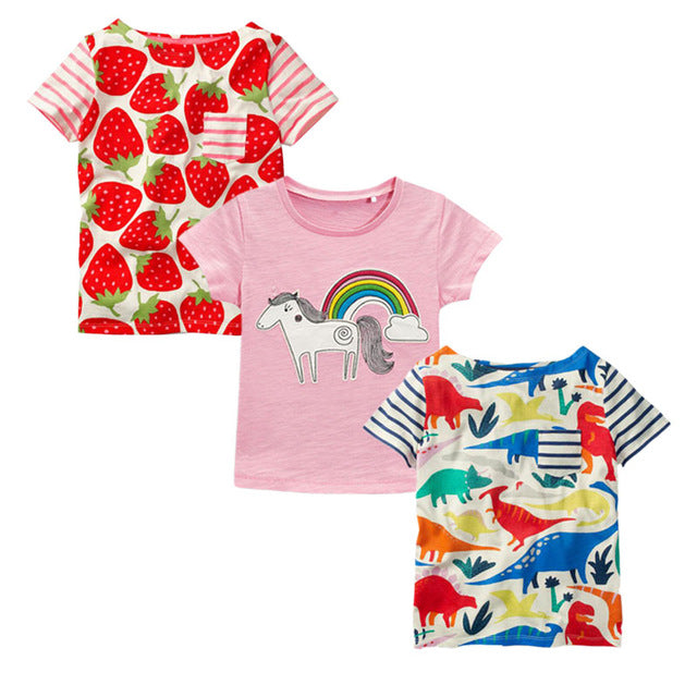 Girls 3-Pack T-Shirt Set, Size 18M-6Yrs