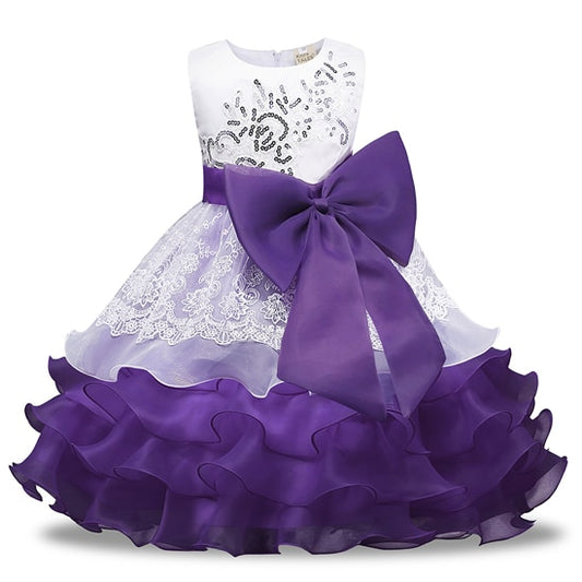 Purple Ruffles Tutu Dress (3-8 Yrs)