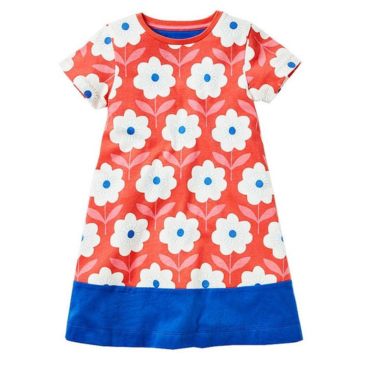 Girls Floral Summer Dress, Size 2-7 Yrs