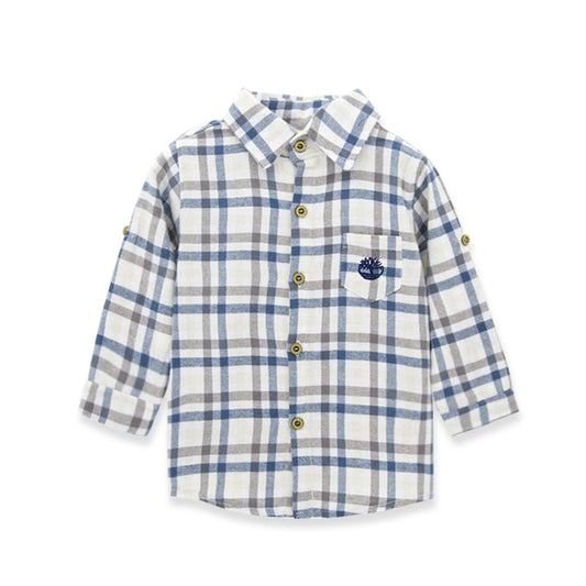 Boys Long Sleeve Cotton Shirt, Size 1-4 Yrs