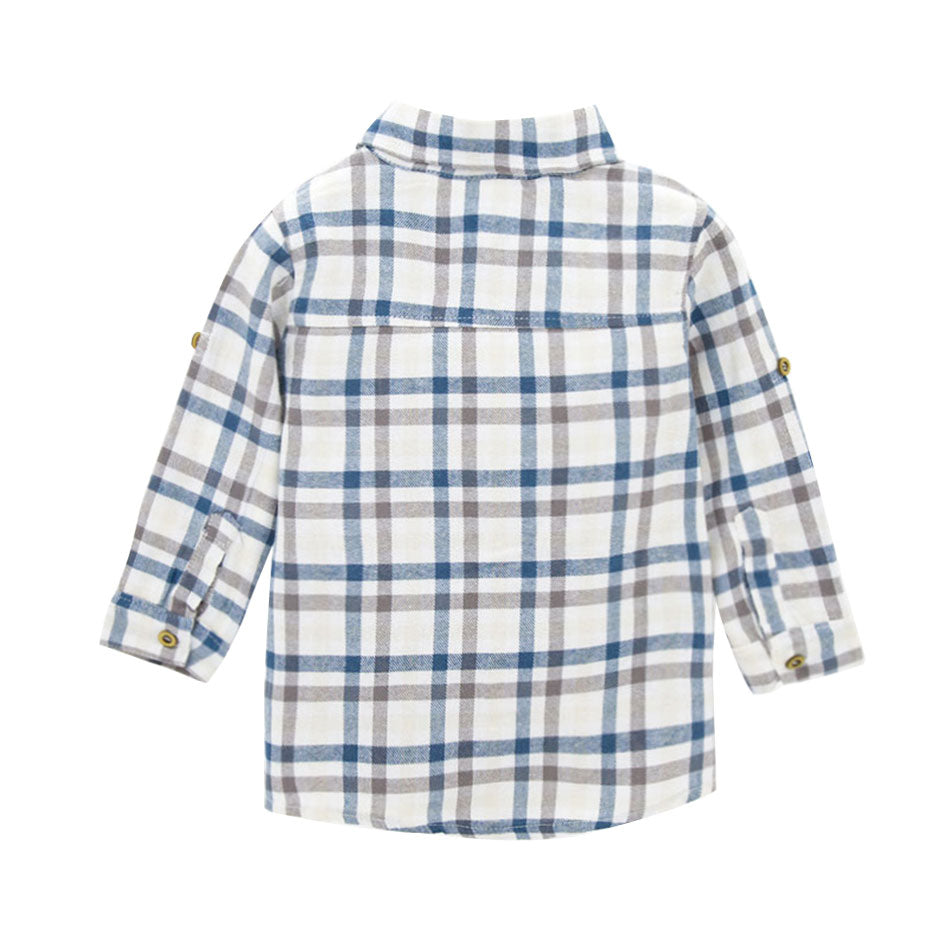 Boys Long Sleeve Cotton Shirt, Size 1-4 Yrs