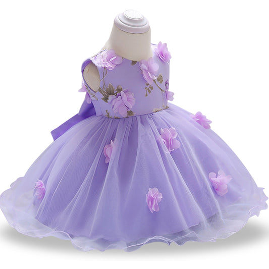Lilac Floral Party Dress (3M-24M)