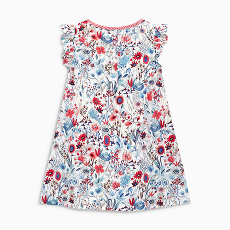 Floral Cotton Dress, Size 18M-6Yrs