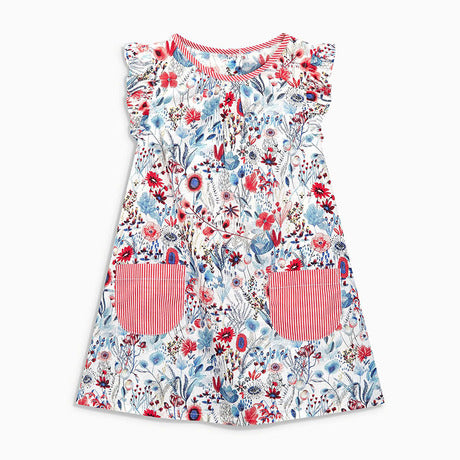 Floral Cotton Dress, Size 18M-6Yrs